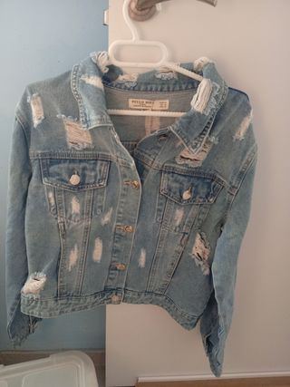 Chaqueta vaquera Hello Mist desgastada Talla M