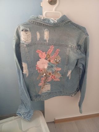 Chaqueta vaquera Hello Mist desgastada Talla M