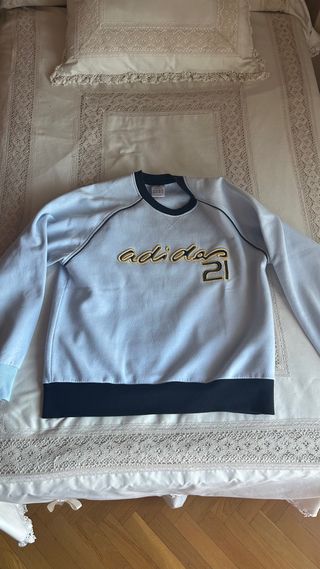 Sudadera Adidas Vintage Azul Talla M/L