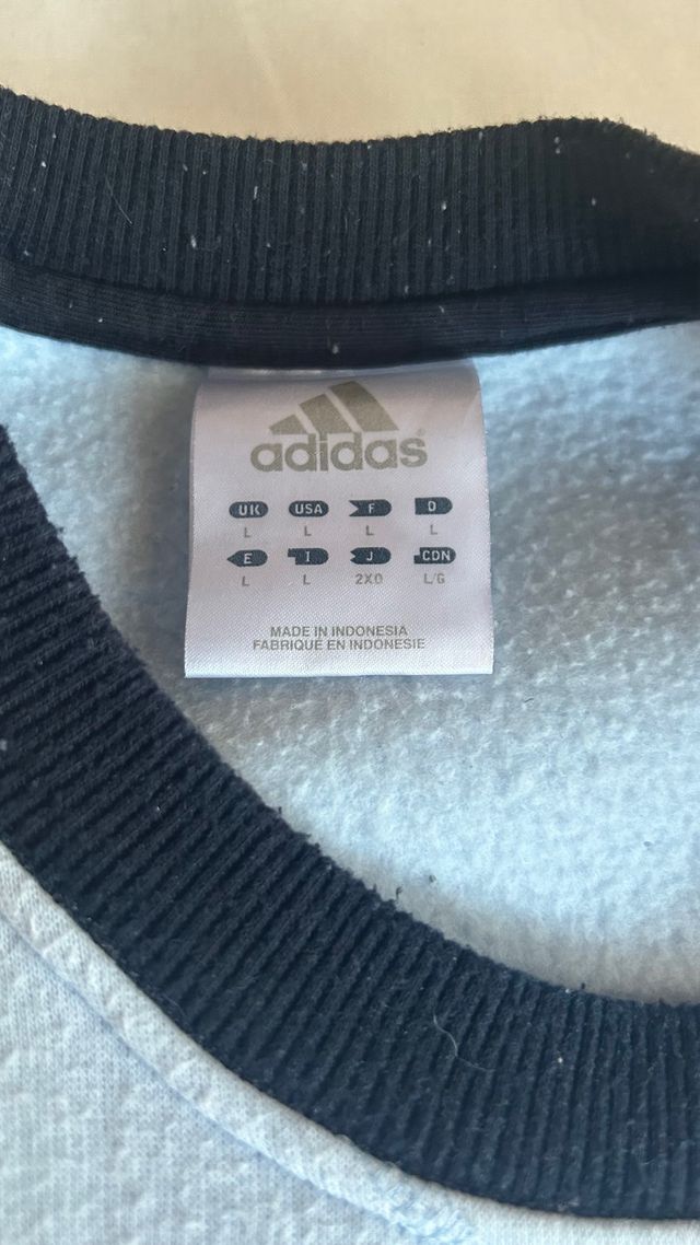 Sudadera Adidas Vintage Azul Talla M/L