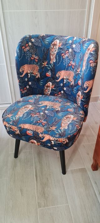 Conjunto 2 Sillones Diseño Tigres y Flores
