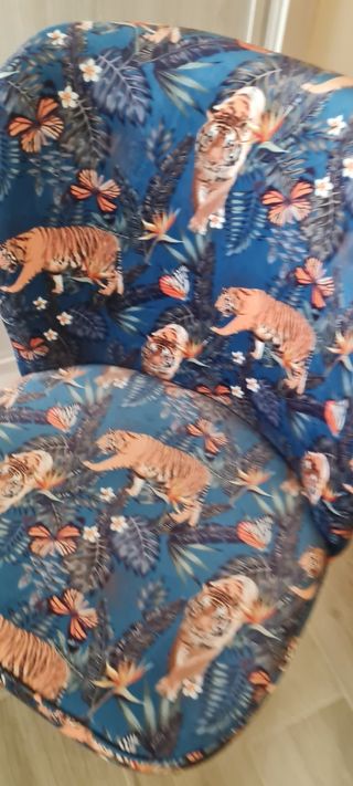 Conjunto 2 Sillones Diseño Tigres y Flores