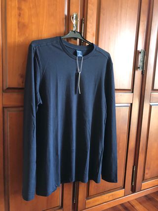 Camiseta manga larga hombre azul sin estrenar