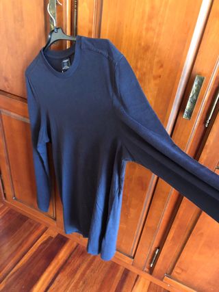 Camiseta manga larga hombre azul sin estrenar