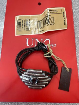 Pulsera UNO de 50 Cuero y Piedra