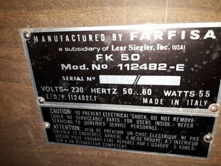 Teclado Piano Eléctrico FARFISA FK50 Años 70