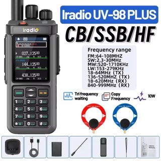 Iradio UV-98 PLUS CB/SSB/HF Walkie Talkie
