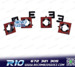KIT 4 SOPORTES PDC PARA BMW F10 10- PARAGOLPES TRASERO LO