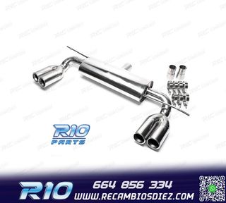 SILENCIOSO ESCAPE DOBLE SALIDA EN INOX VOLKSWAGEN VW GOLF V