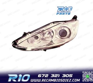 FARO IZQ PARA FORD FIESTA MK7 3 5P 08-13 FONDO CROMO