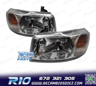 FAROS PARA FORD TRANSIT 00-06 FONDO CROMO