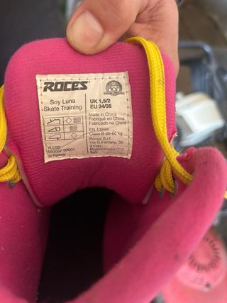Patines Soy Luna Rosas con Cordones Amarillos
