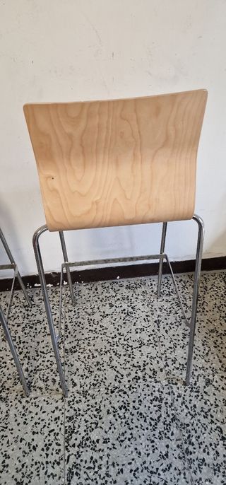 Taburetes altos de oficina madera y metal