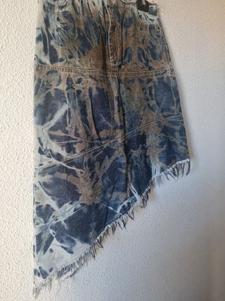 Falda vaquera tie dye talla M