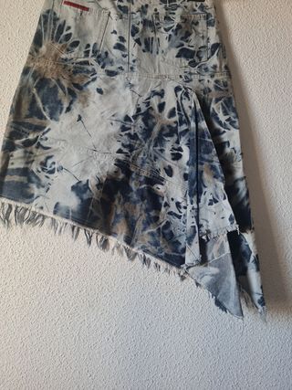 Falda vaquera tie dye talla M