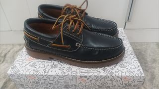 Náuticos piel azul marino El Corte Inglés T.39