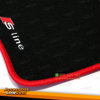 ALFOMBRILLAS A4 B8 CON LOGO RIBETE ROJO