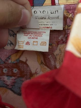 Camicia Caravan Western Native Horses red vintage