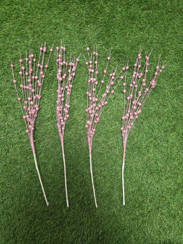 Decoración Jarrón Rosa Navidad