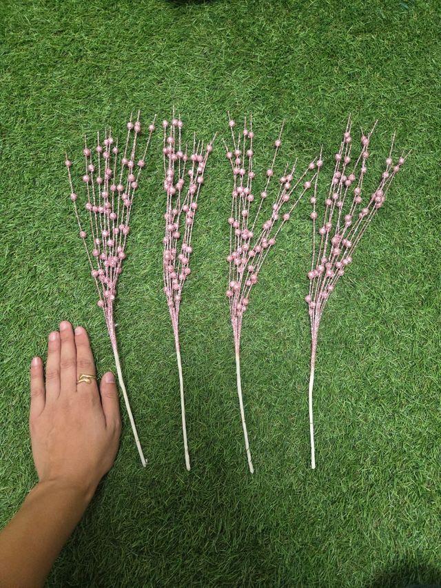 Decoración Jarrón Rosa Navidad