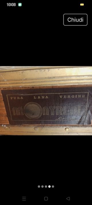 Coperta matrimoniale lana vergine beige/marrone