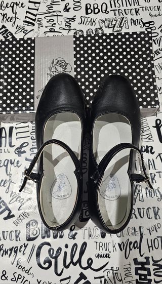 Zapatos Flamenco Niña Talla 35 Negros
