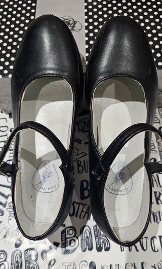 Zapatos Flamenco Niña Talla 35 Negros
