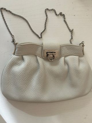 Borsa Salvatore Ferragamo beige e oro