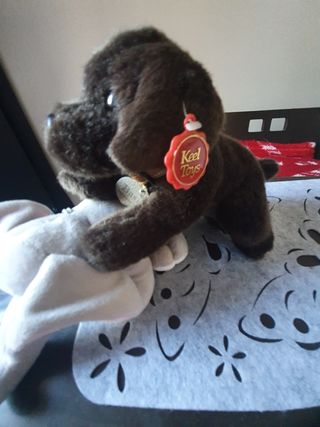 3 peluches: elefante, perro y búho