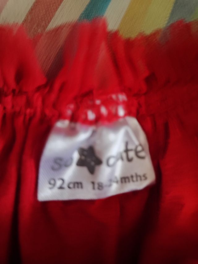 3 Faldas de tutú roja, morada y  dorada