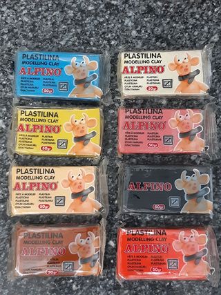 Plastilina Alpino Modelado 50gr (Pack 8)