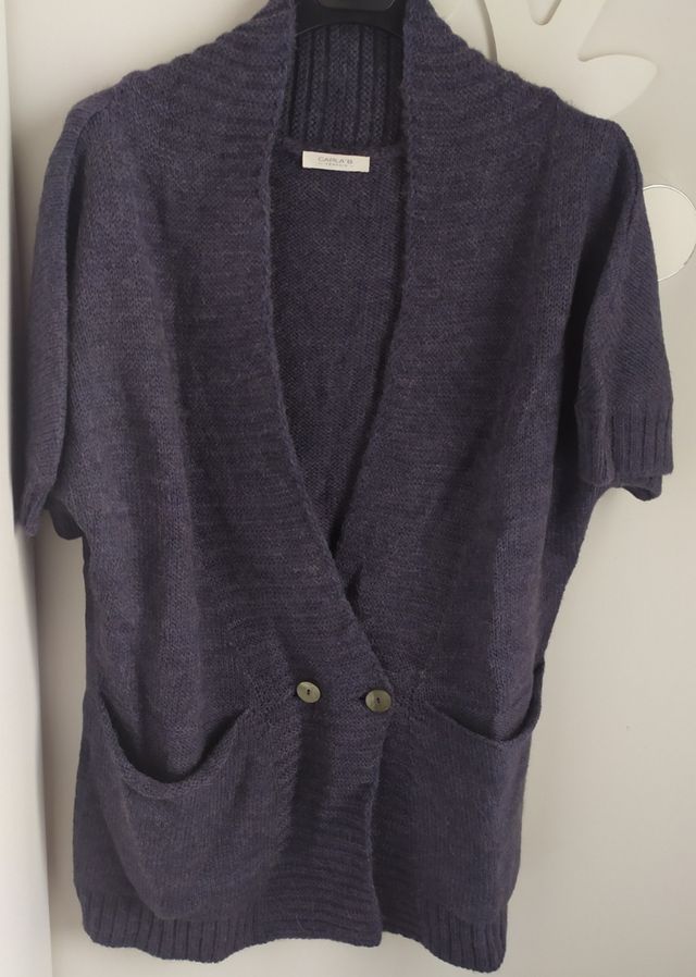 Cardigan tg. 44 in alpaca e lana merinos