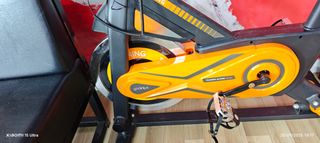 Bicicleta Estática Spinning Naranja