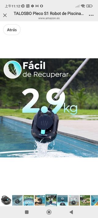 Robot Limpiafondos TALOSBO Pleco S1 Azul