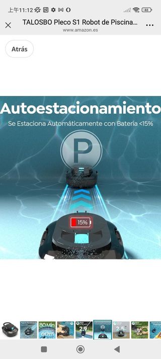 Robot Limpiafondos TALOSBO Pleco S1 Azul
