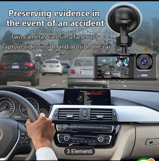 Dash Cam 3 Canali 1080P FHD