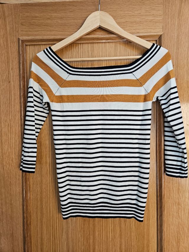 Jersey Lefties rayas cuello barco mujer