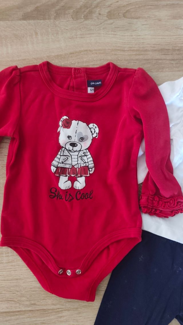 Set 3 pezzi bimba 6/9 mesi 74 cm