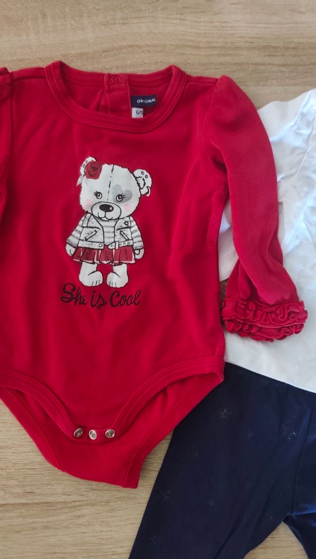 Set 3 pezzi bimba 6/9 mesi 74 cm