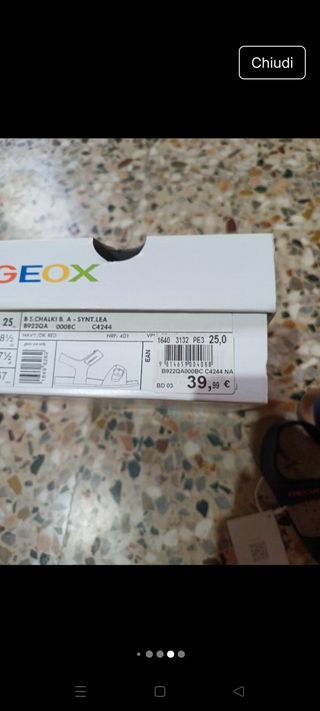 Sandali Geox Bambino Blu nr 25