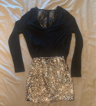 Completo elegante maglia e minigonna