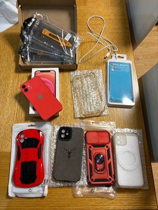 iPhone 12 Rojo 128GB opción cambiar bateria 350€