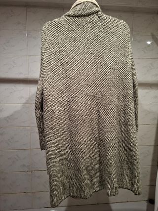 Abrigo Zara Lana Beige/Marrón Talla M