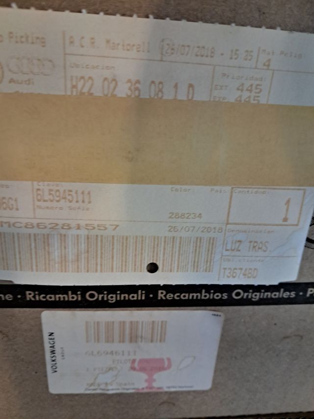 6L5945111 Piloto trasero izq Seat cordoba