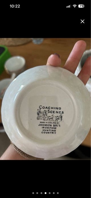 Cuenco de porcelana inglesa Johnson Brothers