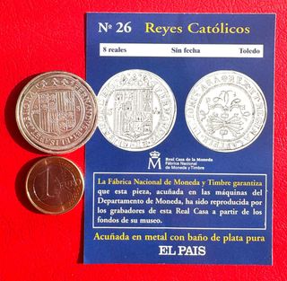 Moneda Reyes Católicos Reproduccion Baño Plata