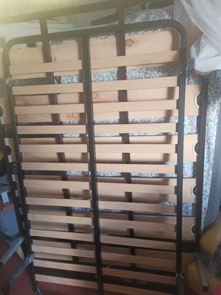 Somier 105x180 lamas anchas con patas