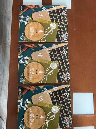 3 LIBROS LEGUA Y LITERATURA 4ESO 