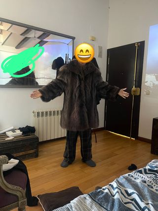 Chaqueta de zorro marrón