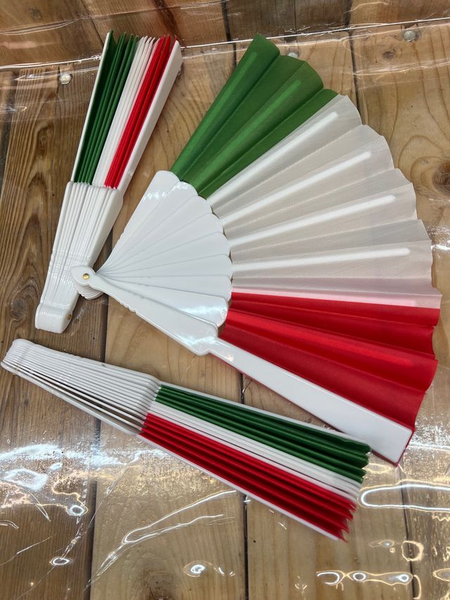 3 Ventaglio Italia bandiera verde bianco rosso